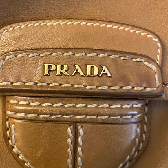 PRADA Pattina CITY Calf Leather in Cannella Tan satchel ART#BN2159 - Picture 10 of 13